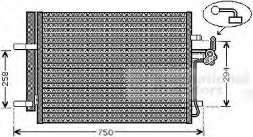 VAN WEZEL 18005428 Конденсатор, кондиціонер