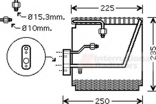 VAN WEZEL 2500V198 Випарник, кондиціонер