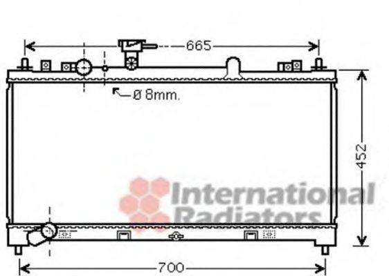 VAN WEZEL 27002218 Радіатор, охолодження двигуна