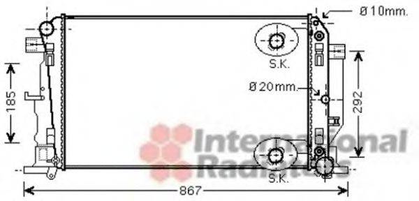 VAN WEZEL 30002445 Радіатор, охолодження двигуна