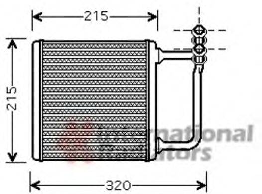 VAN WEZEL 30006451 Теплообмінник, опалення салону