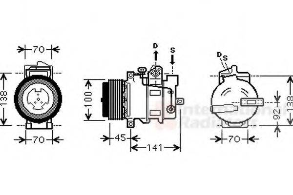 VAN WEZEL 3000K428 Компресор, кондиціонер