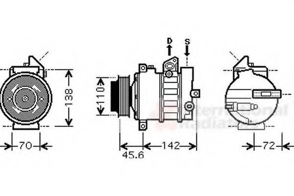 VAN WEZEL 3000K438 Компресор, кондиціонер