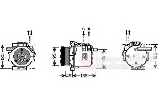 VAN WEZEL 3000K456 Компресор, кондиціонер