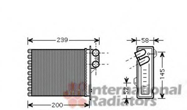 VAN WEZEL 43006398 Теплообмінник, опалення салону