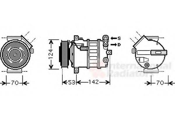 VAN WEZEL 4700K063 Компресор, кондиціонер