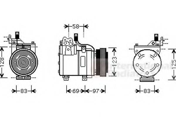 VAN WEZEL 8200K198 Компресор, кондиціонер