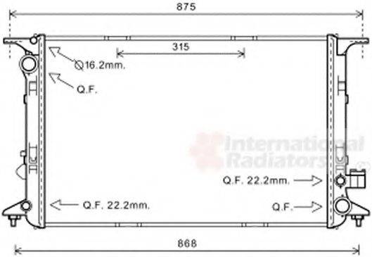 VAN WEZEL 03002365 Радіатор, охолодження двигуна