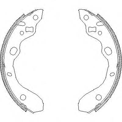 WOKING Z412800 Комплект гальмівних колодок