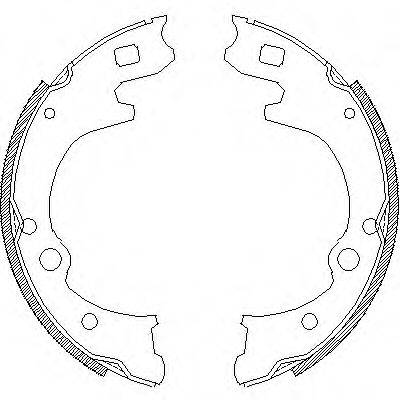 WOKING Z415000 Комплект гальмівних колодок