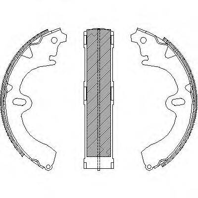 WOKING Z434500 Комплект гальмівних колодок