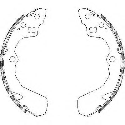 WOKING Z438600 Комплект гальмівних колодок