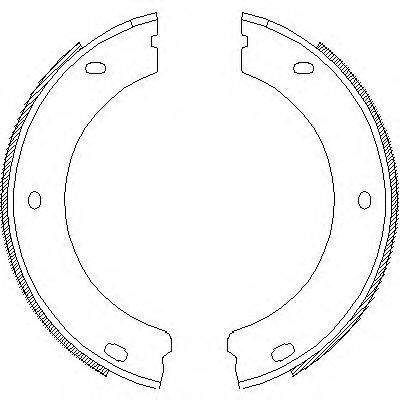 WOKING Z465200 Комплект гальмівних колодок, стоянкова гальмівна система