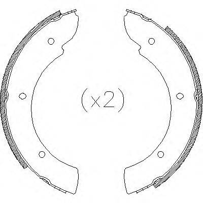 WOKING Z471100 Комплект гальмівних колодок, стоянкова гальмівна система