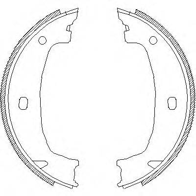 WOKING Z471500 Комплект гальмівних колодок, стоянкова гальмівна система