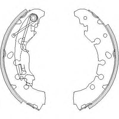 WOKING Z416100 Комплект гальмівних колодок