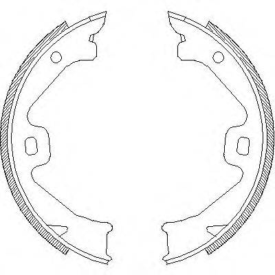WOKING Z470400 Комплект гальмівних колодок, стоянкова гальмівна система