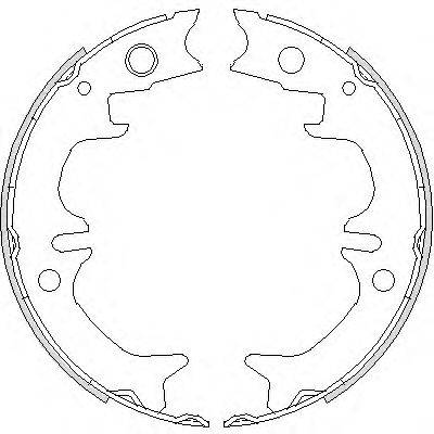 WOKING Z473100 Комплект гальмівних колодок, стоянкова гальмівна система