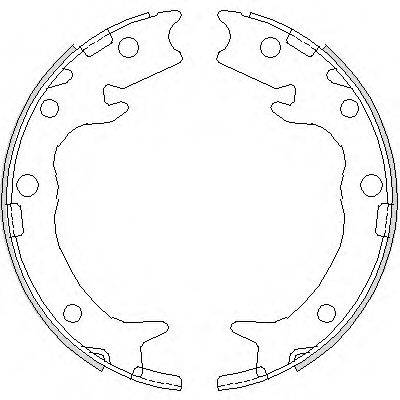 WOKING Z473700 Комплект гальмівних колодок, стоянкова гальмівна система