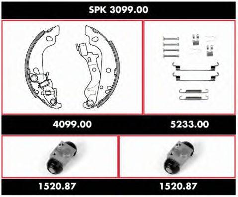 WOKING SPK309900 Комплект гальм, барабанний гальмівний механізм