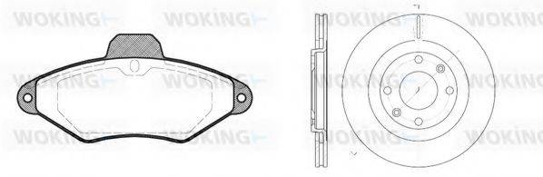 WOKING 8538300 Комплект гальм, дисковий гальмівний механізм