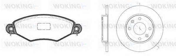 WOKING 8743302 Комплект гальм, дисковий гальмівний механізм