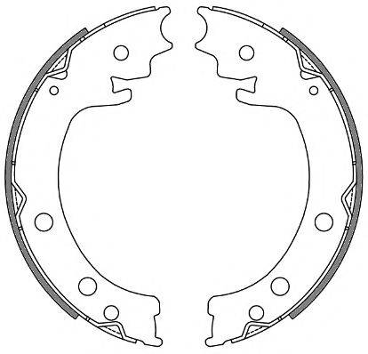 WOKING Z462900 Комплект гальмівних колодок, стоянкова гальмівна система