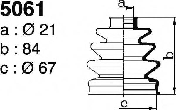 DEPA 5061 Комплект пильника, приводний вал