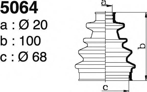 DEPA 5064 Комплект пильника, приводний вал