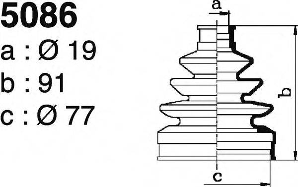 DEPA 5086 Комплект пильника, приводний вал