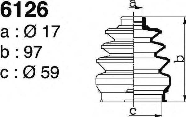 DEPA 6126 Комплект пильника, приводний вал