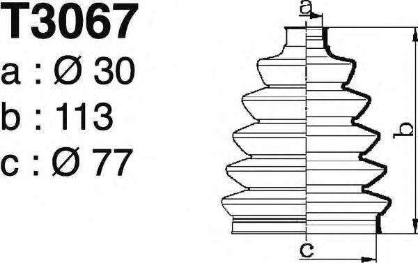 DEPA T3067 Комплект пильника, приводний вал