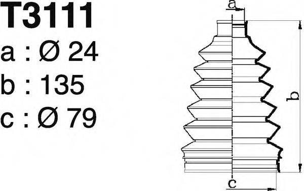 DEPA T3111 Комплект пильника, приводний вал