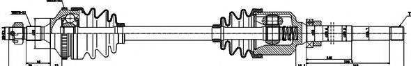 GSP 245020 Приводний вал