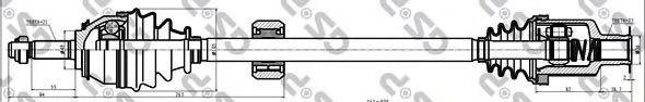 GSP 245085 Приводний вал