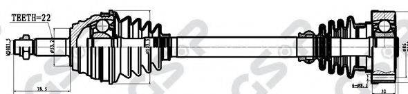 GSP 253001 Приводний вал