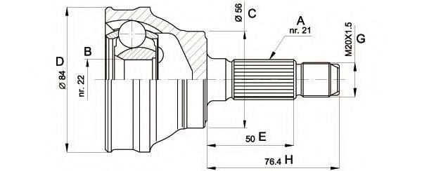 OPEN PARTS CVJ506010 Шарнірний комплект, приводний вал