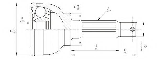 OPEN PARTS CVJ507910 Шарнірний комплект, приводний вал