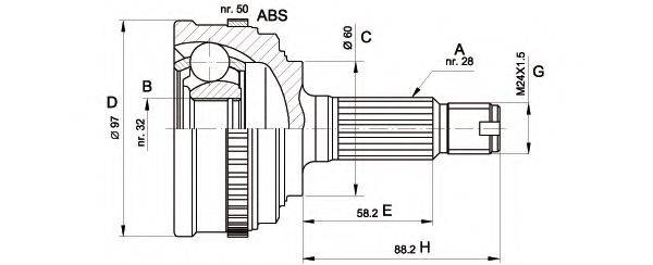 OPEN PARTS CVJ513010 Шарнірний комплект, приводний вал