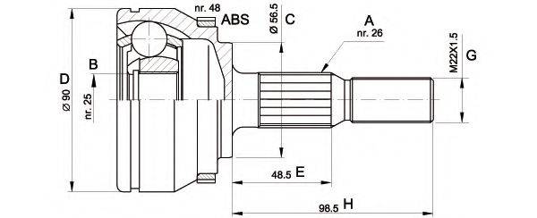 OPEN PARTS CVJ513210 Шарнірний комплект, приводний вал