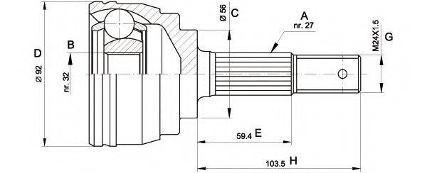 OPEN PARTS CVJ517210 Шарнірний комплект, приводний вал