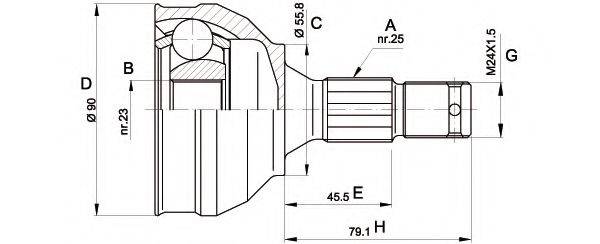 OPEN PARTS CVJ517710 Шарнірний комплект, приводний вал