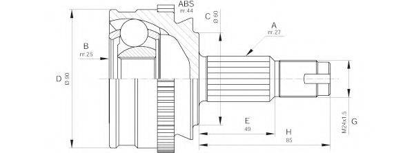 OPEN PARTS CVJ518610 Шарнірний комплект, приводний вал