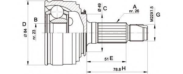 OPEN PARTS CVJ521810 Шарнірний комплект, приводний вал