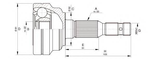 OPEN PARTS CVJ528110 Шарнірний комплект, приводний вал