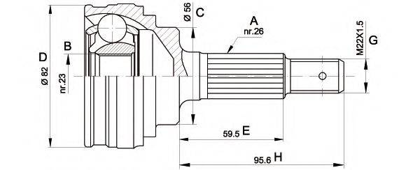 OPEN PARTS CVJ533610 Шарнірний комплект, приводний вал