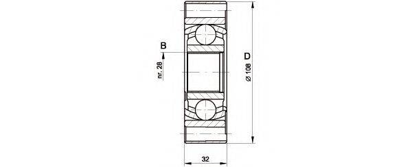 OPEN PARTS CVJ541220 Шарнірний комплект, приводний вал