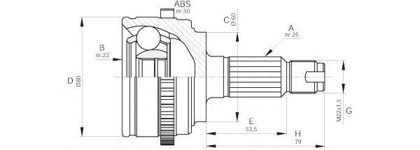 OPEN PARTS CVJ551110 Шарнірний комплект, приводний вал