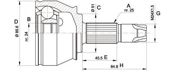 OPEN PARTS CVJ552510 Шарнірний комплект, приводний вал