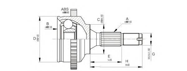 OPEN PARTS CVJ567010 Шарнірний комплект, приводний вал